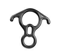 Harilla Descendeur 8 Figures 50 KN en Alliage d'aluminium Équipement Pratique d'assurage et de Rappel pour Les opérations de spéléologie, Noir