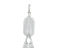 Harilla Distributeur de Nourriture pour Poissons Aquarium Alimentateur en Verre Pression Stockage Stable pour Réduire Les Déchets Entretien Facile Compatible, Droit