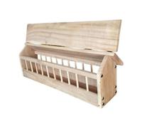 Harilla Distributeur en Bois pour Pigeons, Bol d'alimentation pour Oiseaux, 40x11x7cm