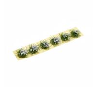 Harilla Dollhouse Figurine Touffes de Fleurs Miniatures Herbe à Coller Décor Paysager Accessoire de Maquette Matériau Relief en Plastique Convient aux Maisons, Blanc