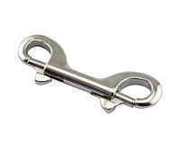 Harilla Double Ended Hook Attache à Double Crochets Clip de Libération Rapide Mousqueton Collier Boucle en Acier 316 pour Clés Usage Do, 3.94x1.10 Pouces