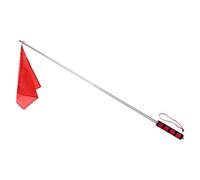 Harilla Drapeau d'entraînement pour Chevaux Équipement d'entraînement pour Chevaux Train de Longe Mât de Drapeau télescopique Haute visibilité à Main, Rouge Noir