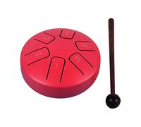 Harilla Drum Hand Pan Drum Instrument de musique 6 notes 3,8 pouces Portable Entertainment Drums Hand Pan Mini Hand Drum for Gifts, Rouge