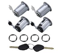 Harilla Ensemble de cylindres de serrure de porte avec 2 clés - Installation facile et professionnelle - Accessoires auto robustes - Pièce de rechange