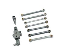 Harilla Ensemble de direction de voiture RC remplace les mises à niveau en métal de pièce de rechange haute résistance pour 1/ Wltoys 12 Scale RC Model Car, GRIS