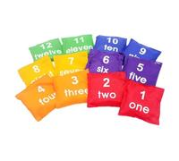 Harilla Ensemble de jouets de sacs de haricots Cornhole pour enfants, sacs de haricots à lancer, jeu d'apprentissage de sports de plein air, sac de lancer, Nombre