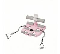 Harilla Entraîneur Abdominal Barre Appareil Abdos Assistant Relevés Corde Élastique Base à Ventouse Sécurisée pour Stabilité au Sol Appuis Avant et Mousse, Array, Rose