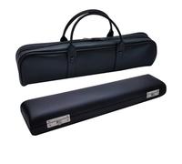 Harilla Étui pour Flûte Traversière Boîtier de Transport d'Instrument Pochette d'Accessoire Musicale Housse Renforcée Portable Revêtement Extérieur Cuir