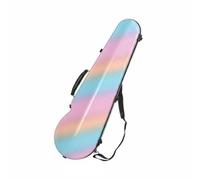 Harilla Étui Violon de Pc Étui Coque Valise Protection avec Mousse Mémoire Imperméable avec Hygromètre Bretelles Réglables Poignée Pratique Convient Musiciens, Array, Rose Éclatant