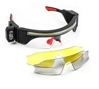 Harilla Eyeglass Repair Light Lampe Frontale Lunettes Lampe Phare avec Commandes Intelligentes Mémoire Interrupteur Recharge par USB Type C, Rouge