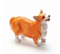 Harilla Figurine Chien Miniature Figurine Animal Modèle Canin Décoration Diorama Accessoire Maquette pour du Relief aux Maquettes et Enrichir Les Mises en, Corgi Debout