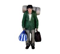 Harilla Figurine de diorama à l'échelle 1/64, personnage masculin de village, scène miniature de voyageur, accessoire photo pour collection, Style A