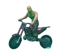 Harilla Figurine miniature de motard au 1/64e, ornement en résine, pour projets de micro- miniature, Bordeaux