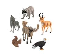 Harilla Figurines d'animaux réalistes, 6 pièces, jouets, ensemble d'animaux de, modèle d'animaux sauvages pour garçons et filles, cadeau, Style B