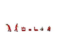 Harilla Figurines de Personnes Mini Figurines Modèles Accessoires Décoration Diorama Sculpture Résine Adaptées pour Maison Bureau Bricolage, Rouge