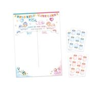 Harilla Gender Revelow Board Boy Girl Game Game Oeuf Novelty Gender Reveal Ideas with Bottle Stickers, Blanc