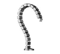 Harilla Gestion de Câbles Goulotte de Bureau Colonne de Rangement Manchon Vertébré Range Câbles Design Vertébré pour Flexibilité Totale Adapté pour Maison et, Argent