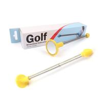 Harilla Golf Swing Indicateur de Swing Outil d'Entraînement Alignement Bâton Compact Transport Facile Tige INOX Tête Réfléchissante Aide au Petit Jeu Adapté, Jaune, BJ-107C