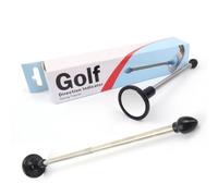 Harilla Golf Swing Indicateur de Swing Outil d'Entraînement Alignement Bâton Compact Transport Facile Tige INOX Tête Réfléchissante Aide au Petit Jeu Adapté, Noir, BJ-107A