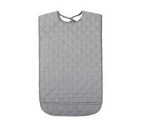 Harilla Grand bavoir pour personnes âgées, bavoir pour adultes, imperméable, doux, pratique, lavable, protège-vêtements pour hommes et femmes, Gray M