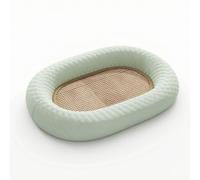 Harilla Griffoir pour Chat Lit Grattoir Panier Niche Couchage avec Bord Rembourré et Insert Refroidissant Confort Antidérapant Adapté à Protection des Meubles Salon Chambre Intérieur, Vert