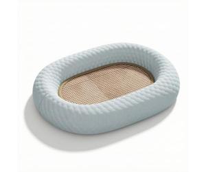 Harilla Griffoir pour Chat Lit Grattoir Panier Niche Couchage avec Bord Rembourré et Insert Refroidissant Confort Antidérapant Adapté à Protection des Meubles Salon Chambre Intérieur, Bleu