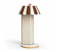 Harilla Griffoir pour Chat Poteau Grattoir Colonne Robuste pour Grimper et Se Défouler Socle Rond Stable en Bois Amusant sous Auvent Adapté aux Chats d'Intérieur