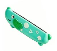 Harilla Harmonica Enfant Débutant 16 Trous Instrument à Vent Orgue à Bouche Renforcé Lisse Embouchure C Latérale Prise en Main Aisée Aide aux Bases Musicales Adapté à Crèche , Bleu