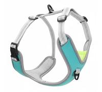 Harilla Harnais Ajustable Harnais pour Chien Gilet Peitoral Laisse Collier à Sangles Solides et Boucles Douces Maille Respirante et Structure Légère, Vert, XL