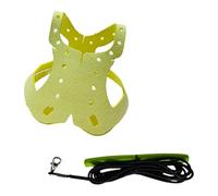 Harilla Harnais et Laisse pour Pigeons, Corde de vol Robuste pour l'extérieur, Accessoires pour Pigeons, Portable, Harnais d'entraînement léger, Jaune