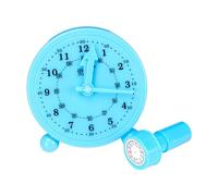 Harilla Horloge éducative pour enfants, jouet, Mini tampon d'horloge, aide pédagogique, ensemble de modèles d'horloge amusants pour les devoirs préscolaires, Bleu