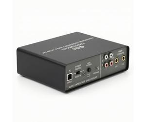 Harilla Interface Audio USB 24 Bits 192 Khz Carte Son Mixeur Contrôleur Enregistrement Boîtier Métal avec Entrées et Sorties Stéréo Loopback et Mode Mono