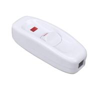Harilla Interrupteur Lampadaire Bouton Interrupteur à Cordon LED Indicateur Lumière Matériau PP Adapté Chambre Salon Bureau Table Chevet, blanc