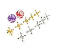 Harilla Jacks Game, Jacks et Bouncy Ball Set, Fun, Table Games, Old School Jax Game Toys for Party Favors Family Game Game Game Prix