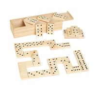 Harilla Jeu de dominos en bois, jeu de puzzle avec blocs, classique, de société à empiler, pensée logique, pour fête, adultes, enfants