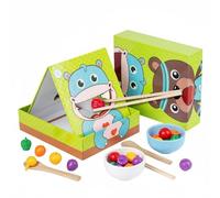 Harilla Jeu Interactif pour Enfants Ensemble de Motricité Fine Jeu de Rôle Outils d'alimentation Manipulation Aliments Pédagogique Parent-Enfant Adapté aux