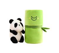 Harilla Joli Tube de bambou peluche Animal en peluche étreignant dessin animé doux confortable Panda Animal Figure pour chambre décor petite amie, Silence