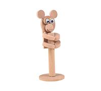 Harilla Jouet animal en bois bricolage, artisanat en bois fait à la main pour les enfants, jouets éducatifs préscolaires, figurines de petits animaux pour, singe