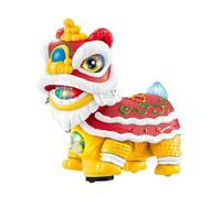 Harilla Jouet de danse du lion avec son et lumière, musique, joli cadeau interactif et festif, lion électrique avec son et lumière pour enfants, cadeaux pour, Rouge