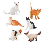Harilla Jouet de Simulation de chat, modèle Animal, décor de bureau, Figurine, décoration de maison, ornement pour cour d'étude, bibliothèque d'anniversaire, styler un