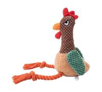 Harilla Jouet pour Chien Qui couine, Poulet sonore, Jeux de Jardin, Jouet à mâcher Original et résistant aux morsures, Poulet Qui crie, Brun