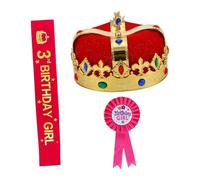 Harilla King Crown fournit Un Chapeau de fête Amusant pour Une fête, Un Concours, Un Bal d'année, Un Retour à la Maison, Halloween, Rouge