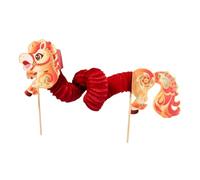 Harilla Kit de Bricolage de Cheval en Papier Chinois à Monter soi-même, décoration pour la Fête du Printemps et la Fête de la Mi-Automne, Cheval Rouge et Jaune