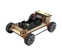 Harilla Kit de modèle de voiture à quatre roues motrices à monter soi-même, kit d'expérimentation scientifique, jouet éducatif, ornement en bois