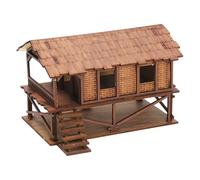 Harilla Kits de maquettes en bois Maison, Maison en bois à monter soi-même, Maison à assembler non peinte à la main, Modèles 1/72, Décor de table de sable à, g