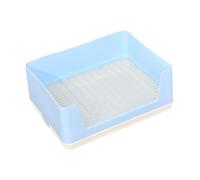 Harilla Litière Animaux Toilette Bac d'angle Cage Support Amovible Accessoires Formation PP Nettoyage Simple Adapté Usage Maison Petits Mammifères Cage I, Bleu