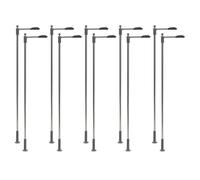 Harilla Lot de 10 lampadaires de train miniatures à l'échelle 1/75 pour maquettes de chemin de fer et d'architecture