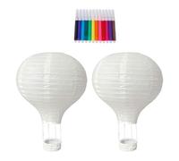 Harilla Lot de 2 Lampes décoratives en Forme de montgolfières Non peintes, Multifonctions, créatives, pour la Maison, pour Les fêtes