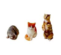 Harilla Lot de 3 Figurines de Chatons en résine à l'échelle 1/64, dans différentes Poses, pour décorer Un Bureau ou Une Voiture. Idéal comme Cadeau, Style A