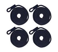 Harilla Lot de 4 Lignes de Pare-Chocs pour Bateau Marin - Corde de Pare-Chocs de Bateau - Léger et Polyvalent - Ligne de Pare-Chocs de Bateau de 2 m pour, Noir